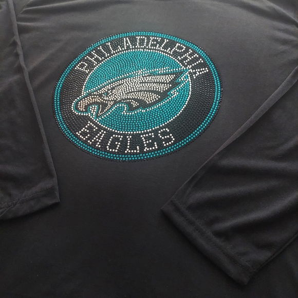 Philadelphia Eagles Rhinestone Long Sleeve-Shirt - Picture 3 of 3